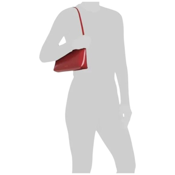 MANSUR GAVRIEL Red Made In Italy Leather Gaia Shoulder Bag - Picture 2 of 2